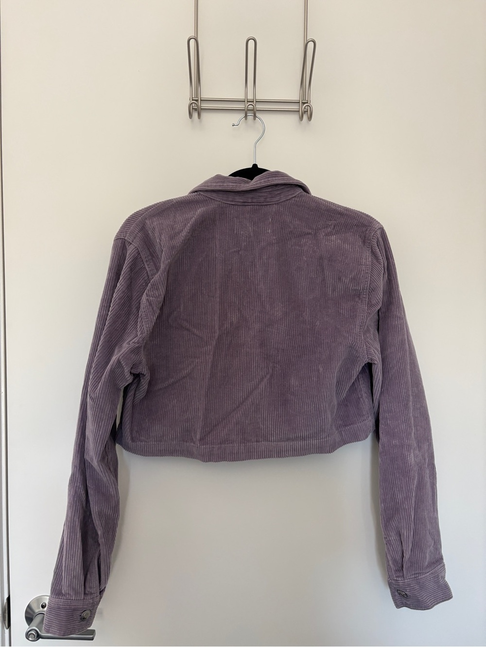 Aritzia Cropped Corduroy Zip Jacket - Lavender - Picture 5 of 5